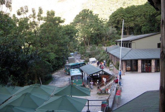 View from the entrance to Machu Picchu.