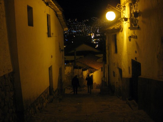 Nighttime street scene while Eduardo figures out where they heck we are.