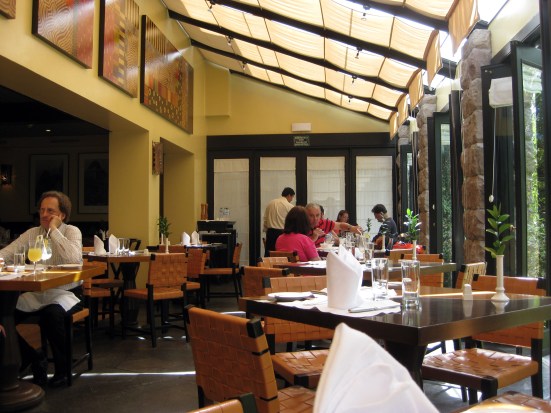 Dining room for guests. (You can hear the buses outside from here.)