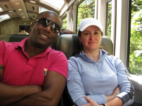 Eric from Brazil speaks no English, but just enough Spanish. 