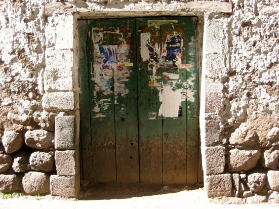 Weathered door close to Plaza de Armas in Cusco, Peru.