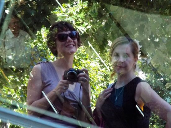 Reflection in a window at 9/11 Memorial